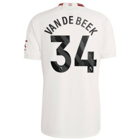 Manchester United Van De Beek 34 Tredjesæt 2023-24 Kortærmet